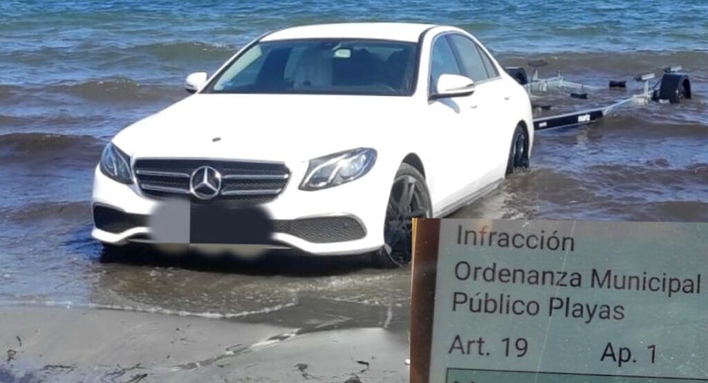  This Mercedes-Benz E-Class Went For A Swim In The Mediterranean Coast Of Spain