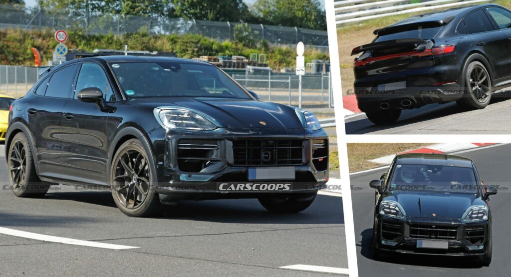  Porsche Cayenne Turbo GT Facelift Spied, Looks Ready To Conquer The Track