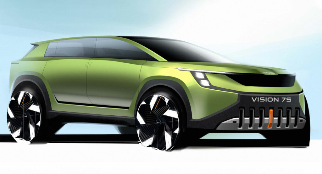 Skoda’s Vision 7S Concept Car Teased With ‘Modern Solid’ Design