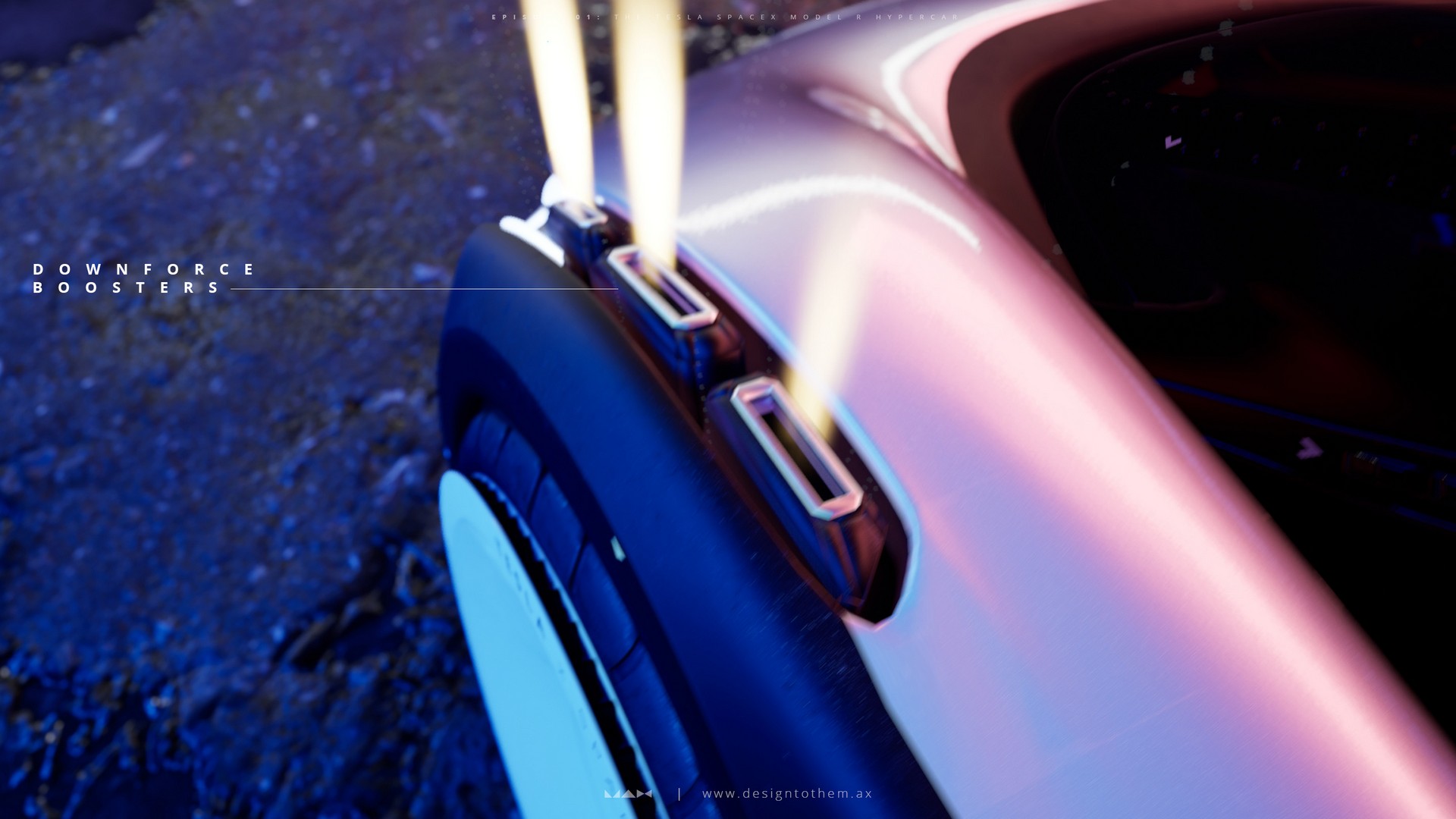 Tesla SpaceX Model R Imagined As A 2,950 HP Hypercar With Rocket Boosters