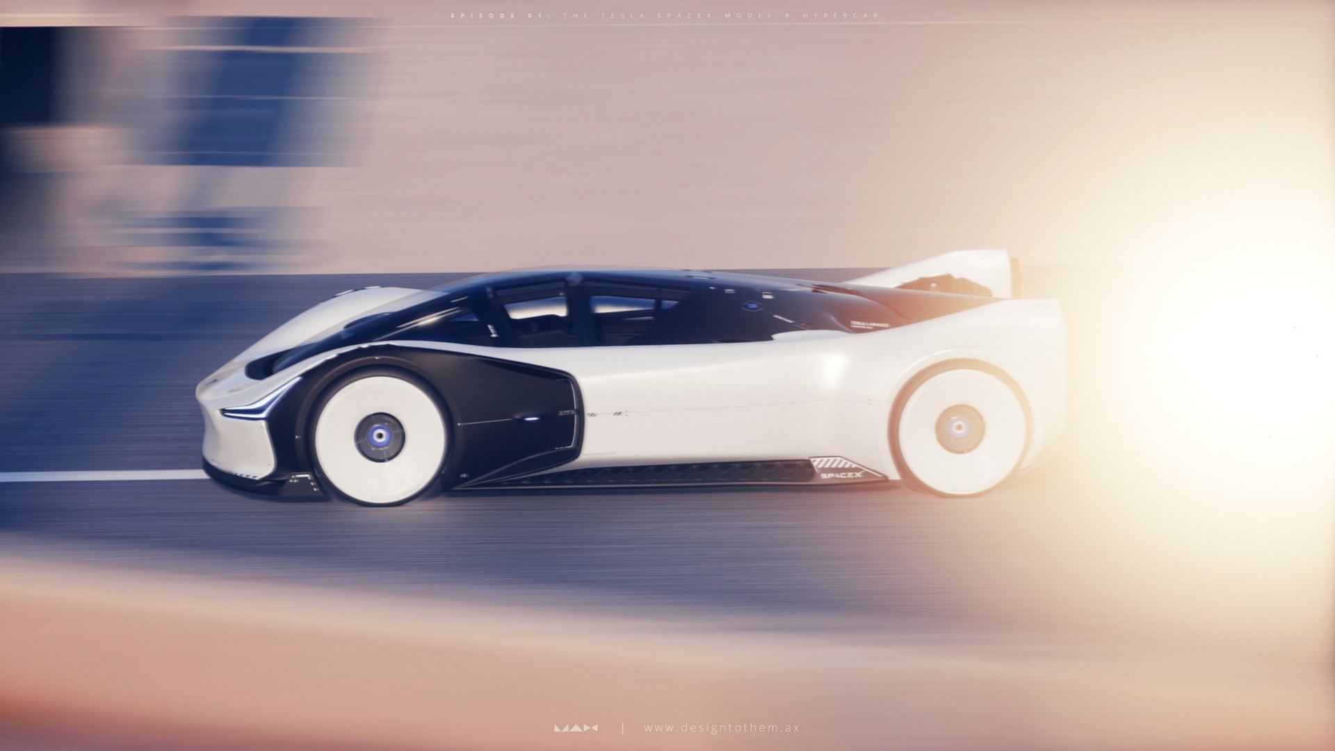 Tesla SpaceX Model R Imagined As A 2,950 HP Hypercar With Rocket Boosters