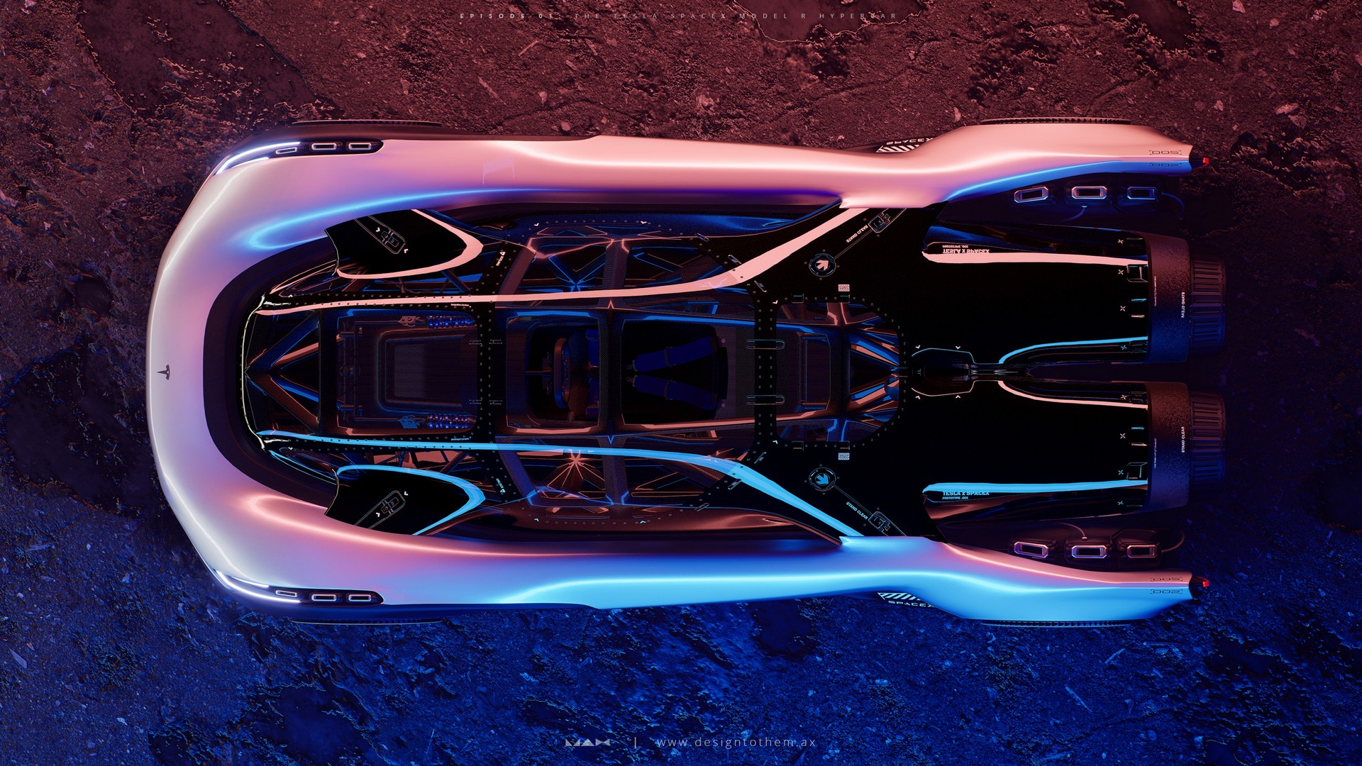 Tesla SpaceX Model R Imagined As A 2,950 HP Hypercar With Rocket Boosters