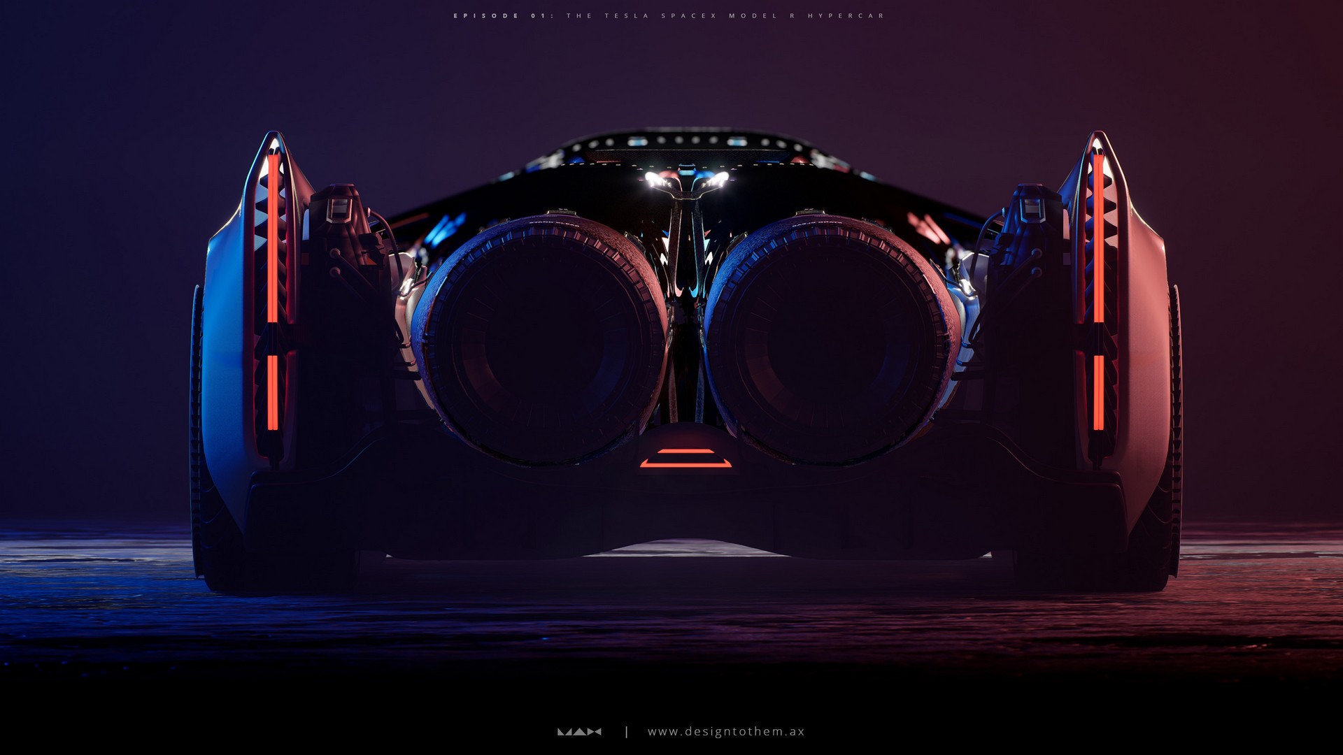 Tesla SpaceX Model R Imagined As A 2,950 HP Hypercar With Rocket Boosters