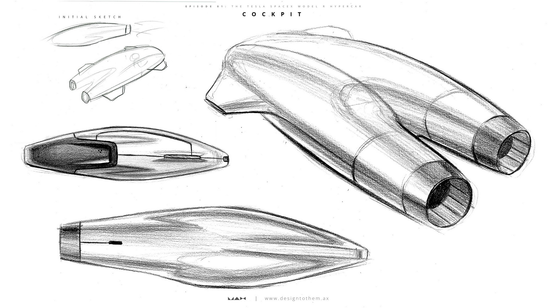 Tesla SpaceX Model R Imagined As A 2,950 HP Hypercar With Rocket Boosters
