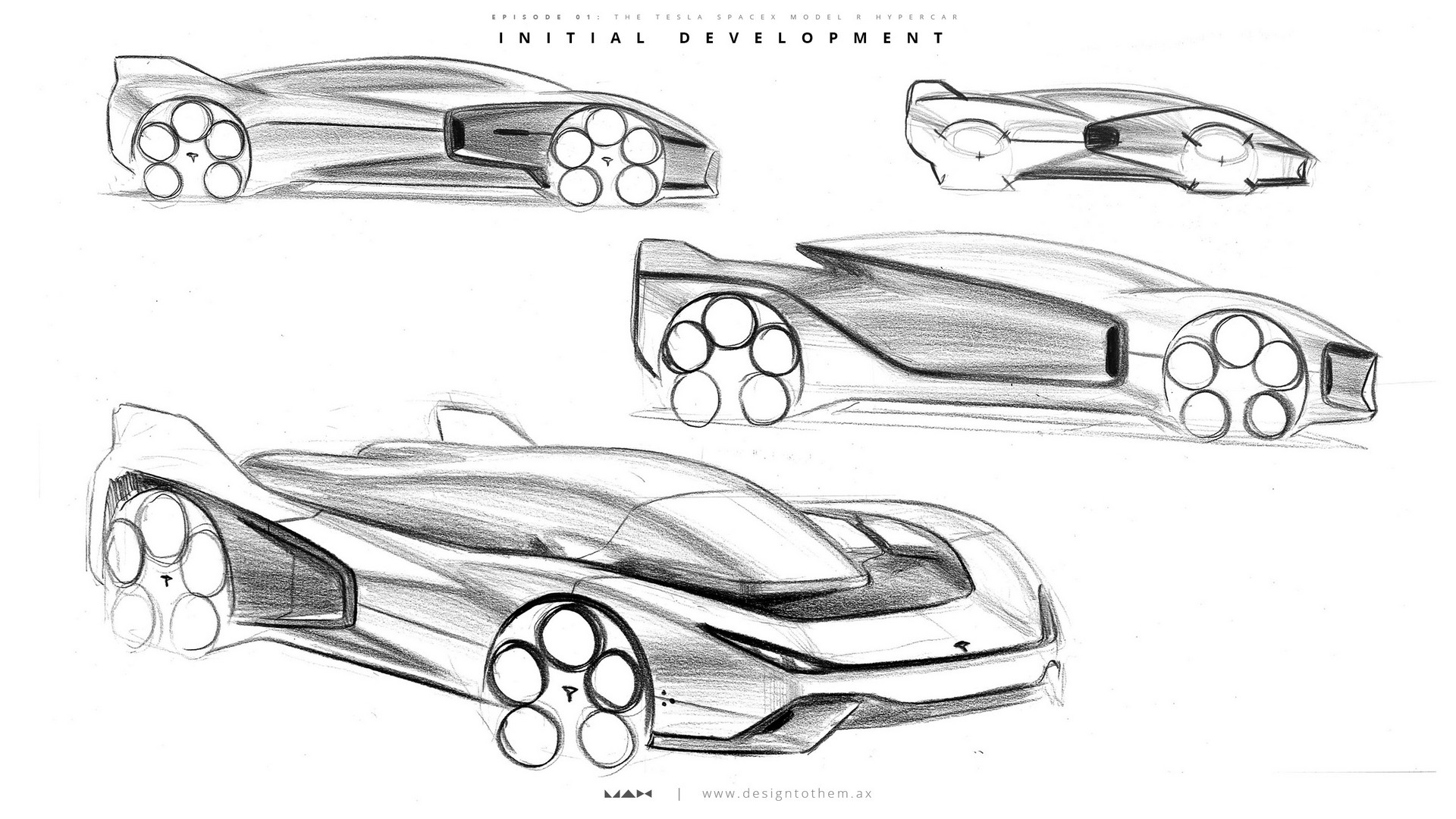 Tesla SpaceX Model R Imagined As A 2,950 HP Hypercar With Rocket Boosters
