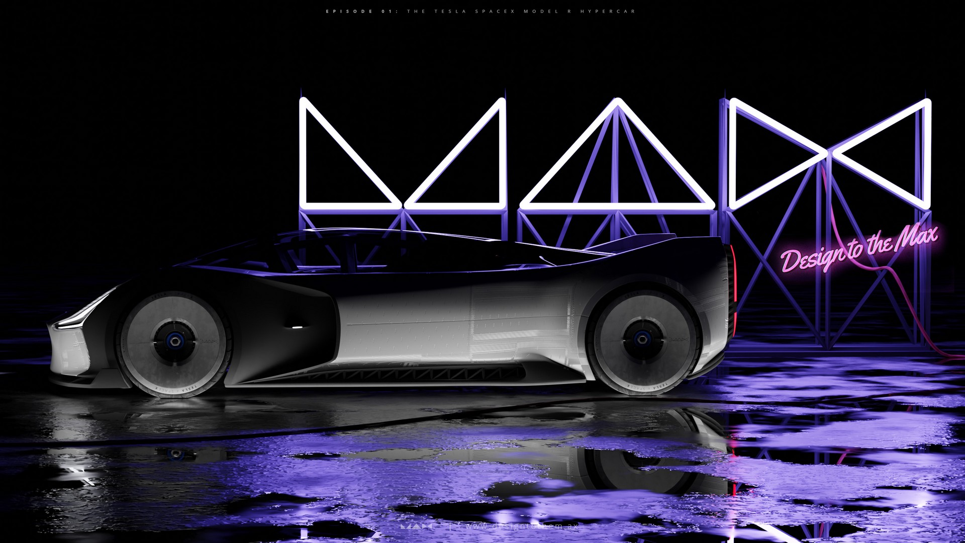 Tesla SpaceX Model R Imagined As A 2,950 HP Hypercar With Rocket Boosters