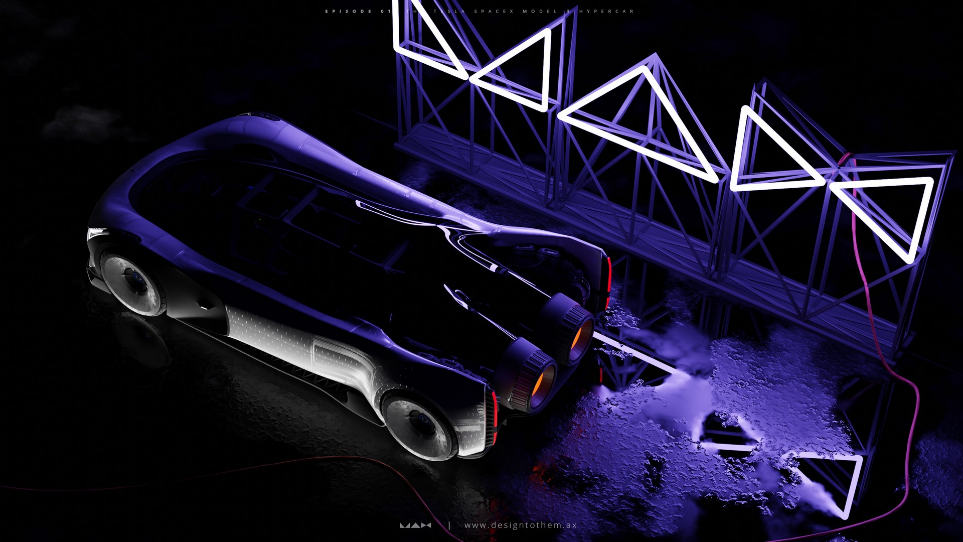 Tesla SpaceX Model R Imagined As A 2,950 HP Hypercar With Rocket Boosters