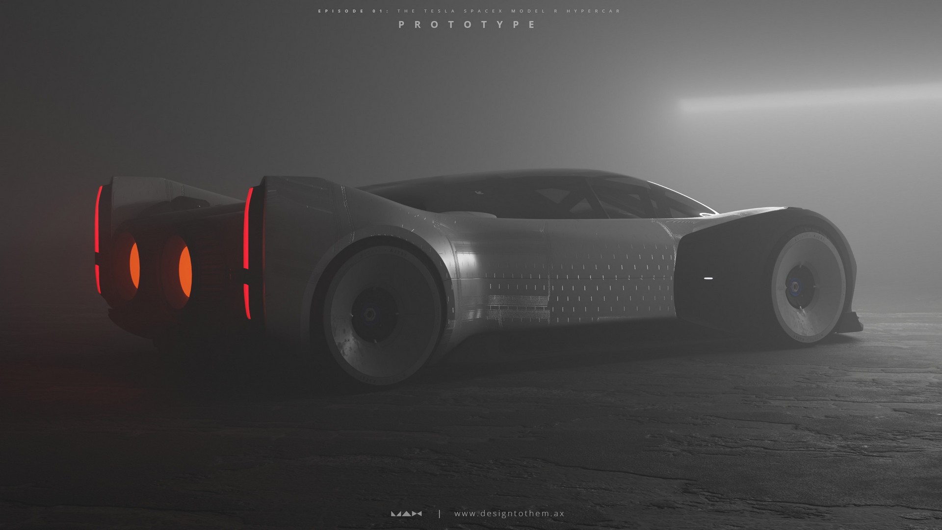 Tesla SpaceX Model R Imagined As A 2,950 HP Hypercar With Rocket Boosters