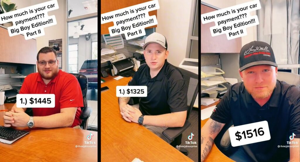  Dealership TikToks Staff Bragging About Their Big Monthly Car Payments Makes The Internet Mad