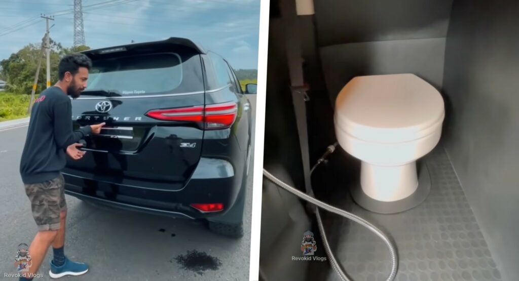  Flush With Innovation: Toyota Fortuner Retrofitted With Built-In Toilet