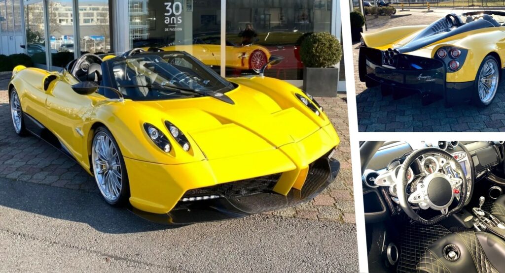  Can’t Find A Pagani Utopia Build Slot? Buy This Yellow Huayra Roadster Instead