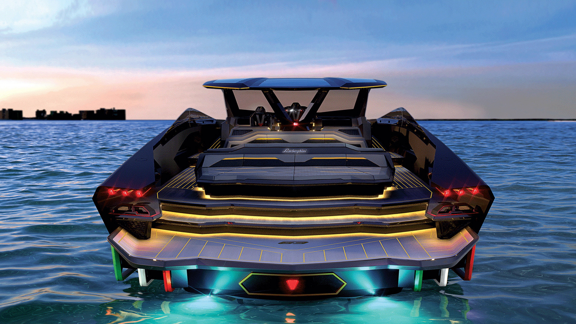 The Very First 24-Cylinder, 4,000-HP Tecomar Lamborghini 63 Superyacht Lands In America