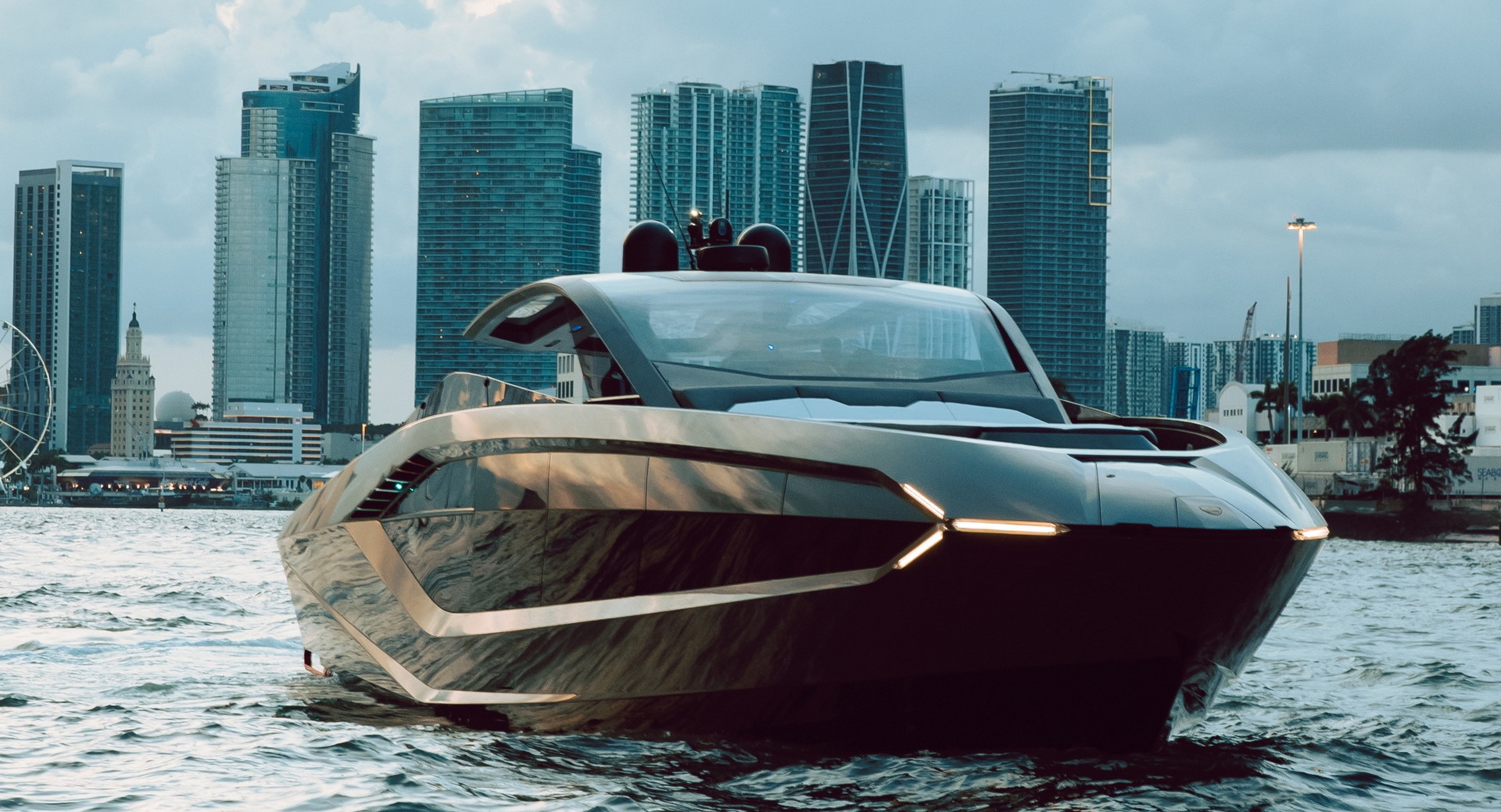 The Very First 24-Cylinder, 4,000-HP Tecomar Lamborghini 63 Superyacht Lands In America