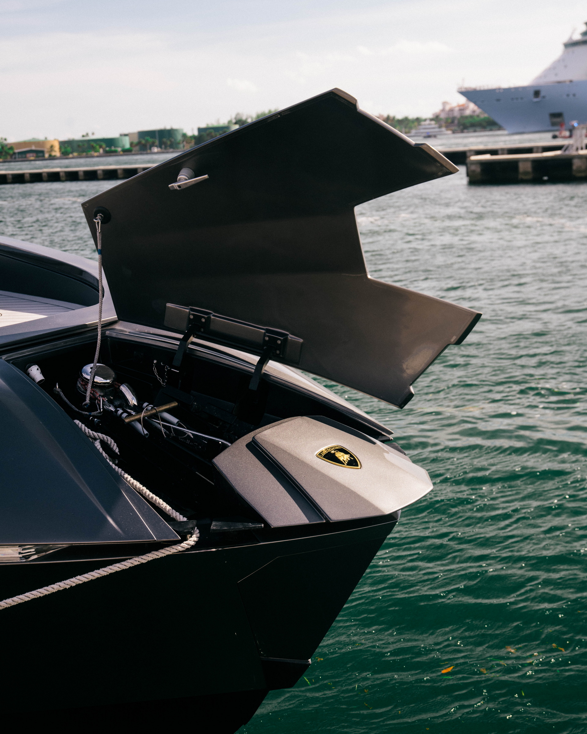 The Very First 24-Cylinder, 4,000-HP Tecomar Lamborghini 63 Superyacht Lands In America
