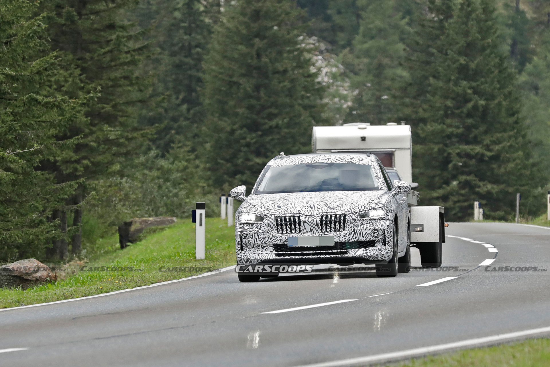 2023 Skoda Superb Combi Spied Looking Larger And More Assertive