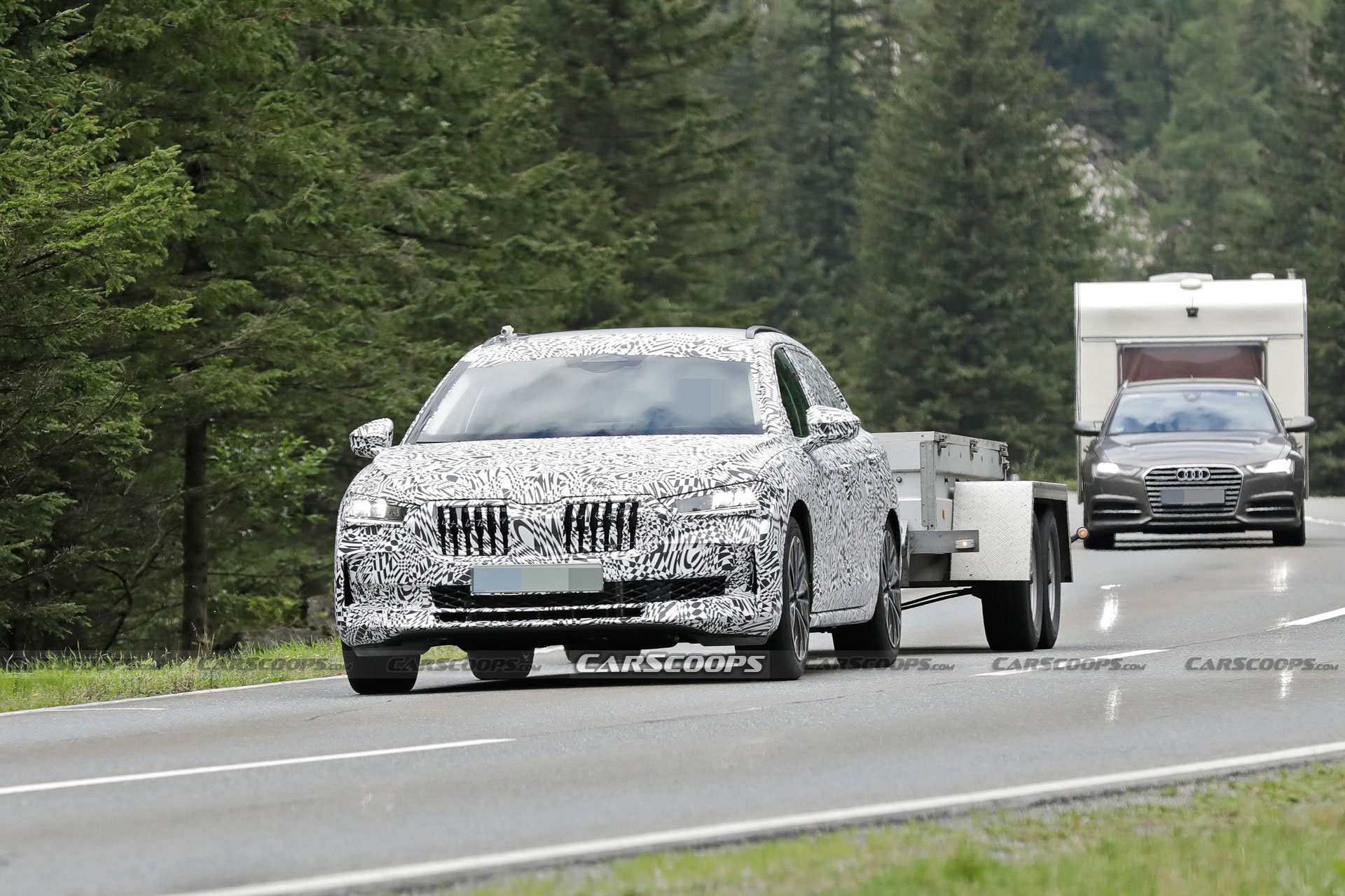 2023 Skoda Superb Combi Spied Looking Larger And More Assertive