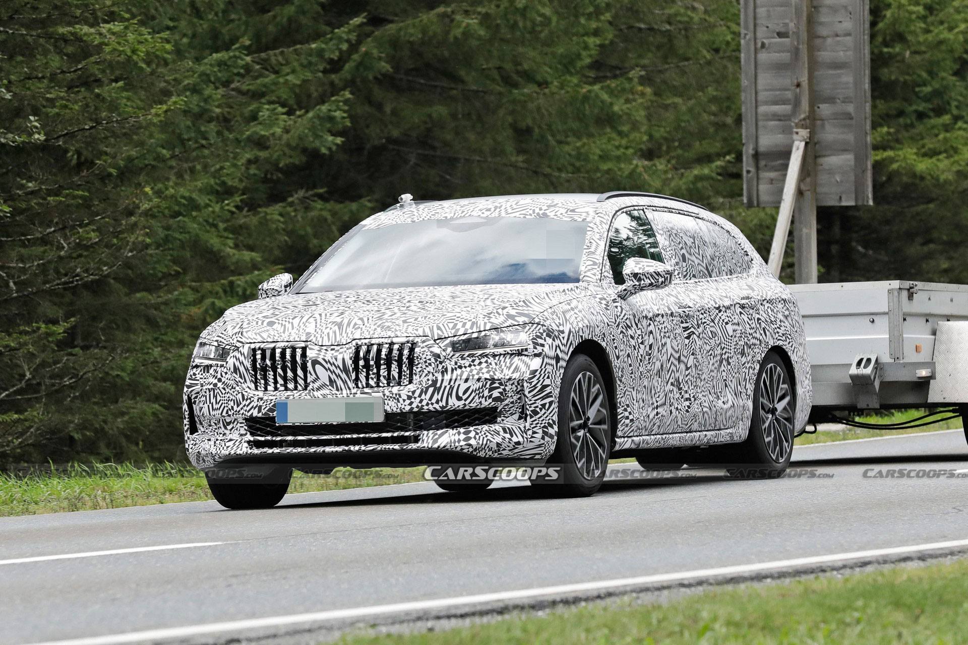 2023 Skoda Superb Combi Spied Looking Larger And More Assertive