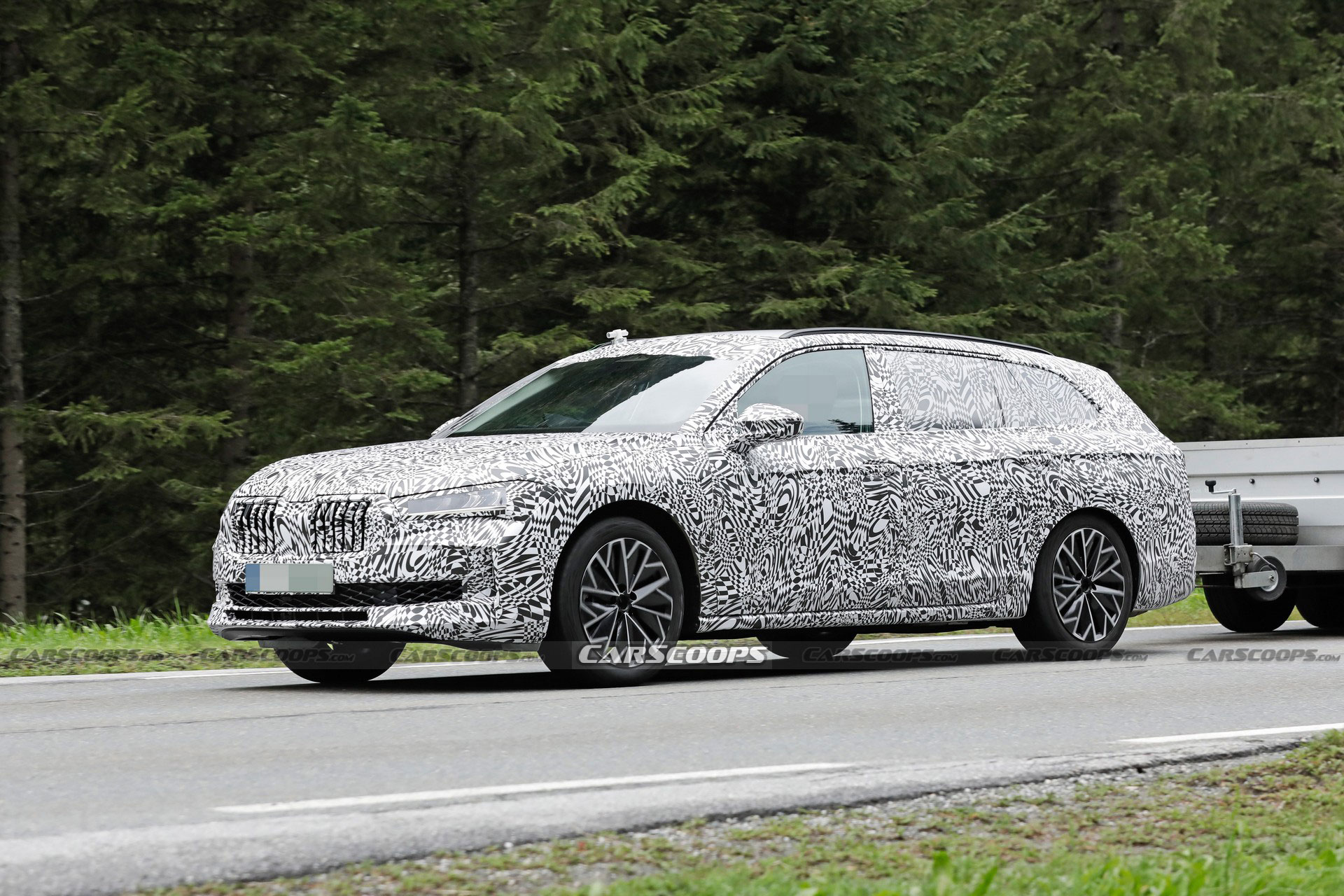 2023 Skoda Superb Combi Spied Looking Larger And More Assertive