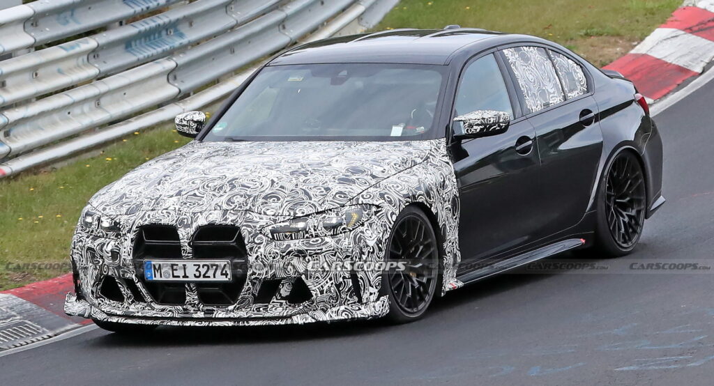 All-new BMW M3: facelift model snapped testing