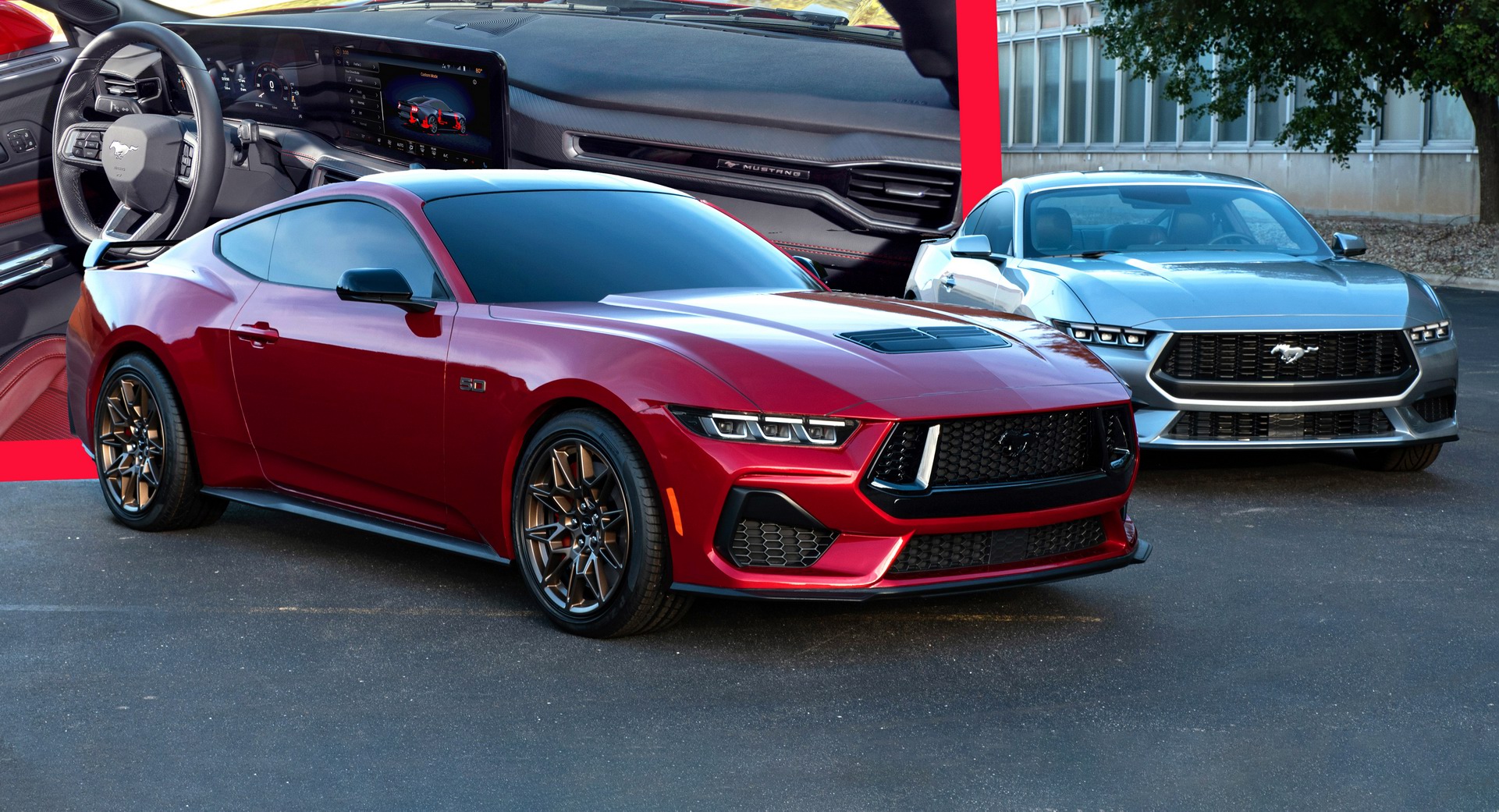 La Ford Mustang 2024 débarque avec un tableau de bord numérique de style BMW, une boîte manuelle et un V8 5.0 que vous pouvez faire tourner à partir du porte-clés