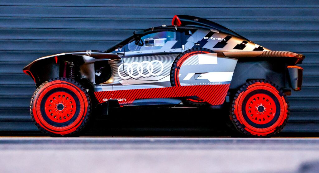  Audi Revamps Its RS Q E-Tron E2 Electric-Driven But Gas-Charged Dakar Racer For 2023