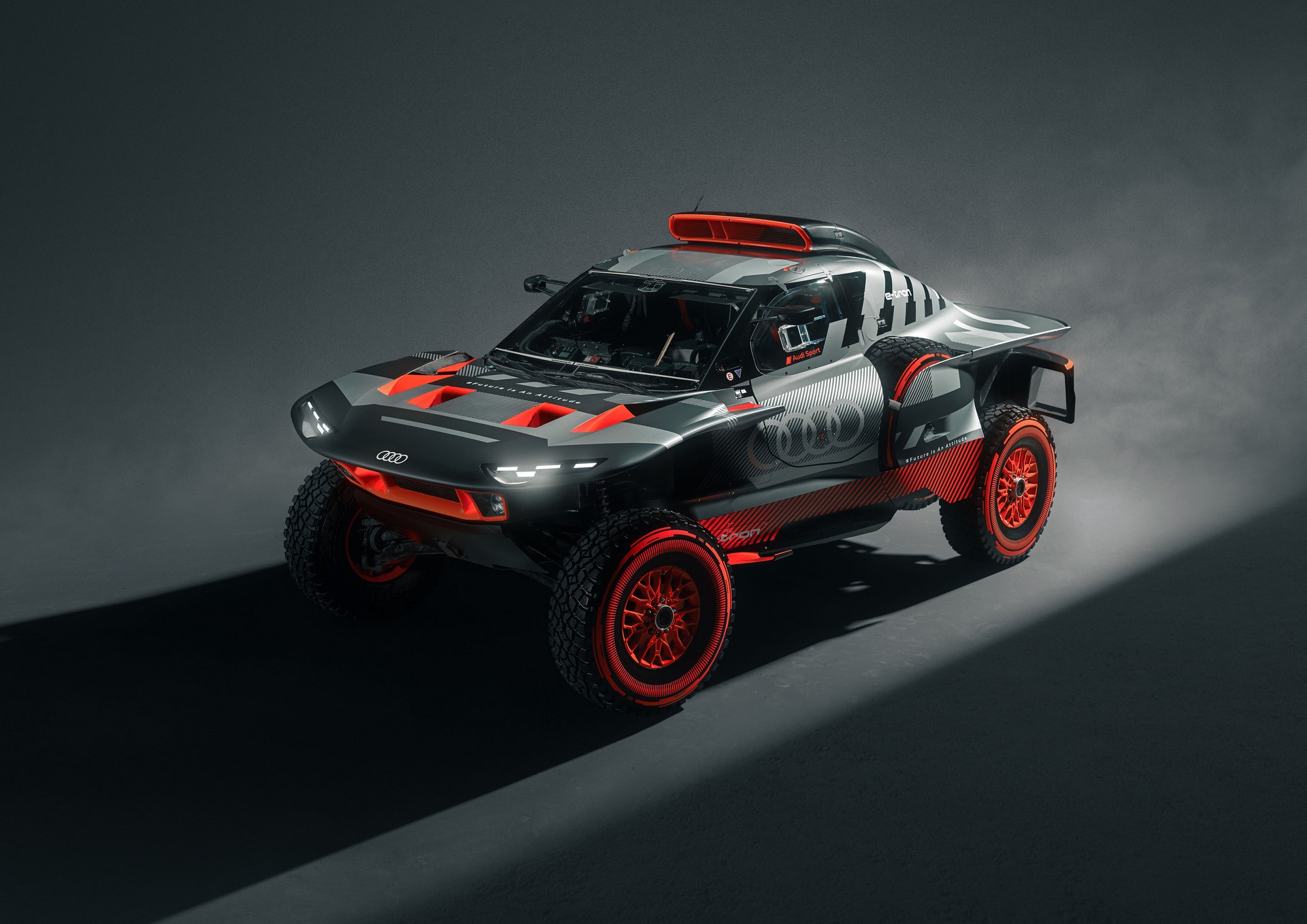 Audi Revamps Its RS Q E-Tron E2 Electric-Driven But Gas-Charged Dakar Racer For 2023