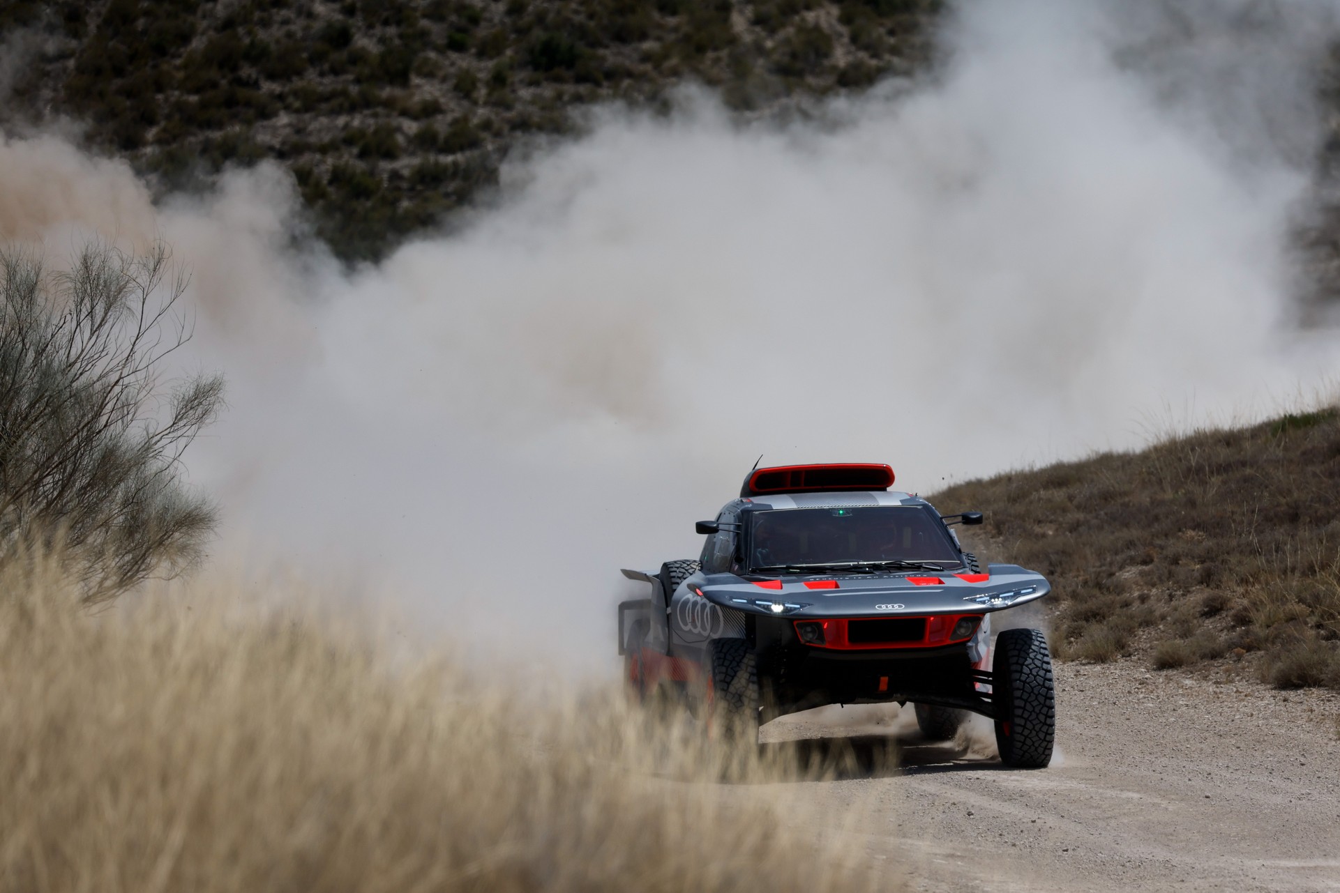 Audi Revamps Its RS Q E-Tron E2 Electric-Driven But Gas-Charged Dakar Racer For 2023