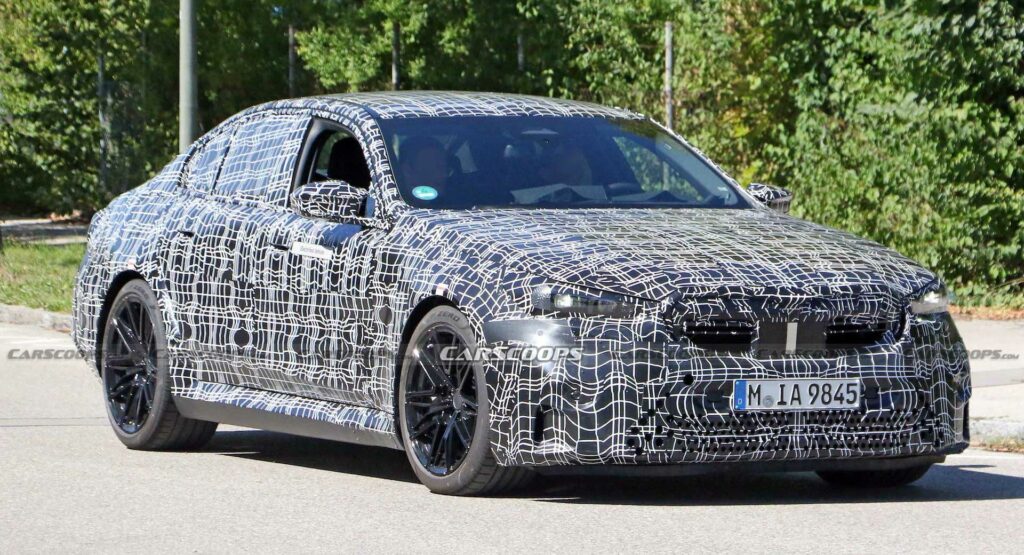  2024 BMW M5 Hybrid Prototype Drops Arch Flares, Shows Glimpse Of M4 CSL-Style Grille