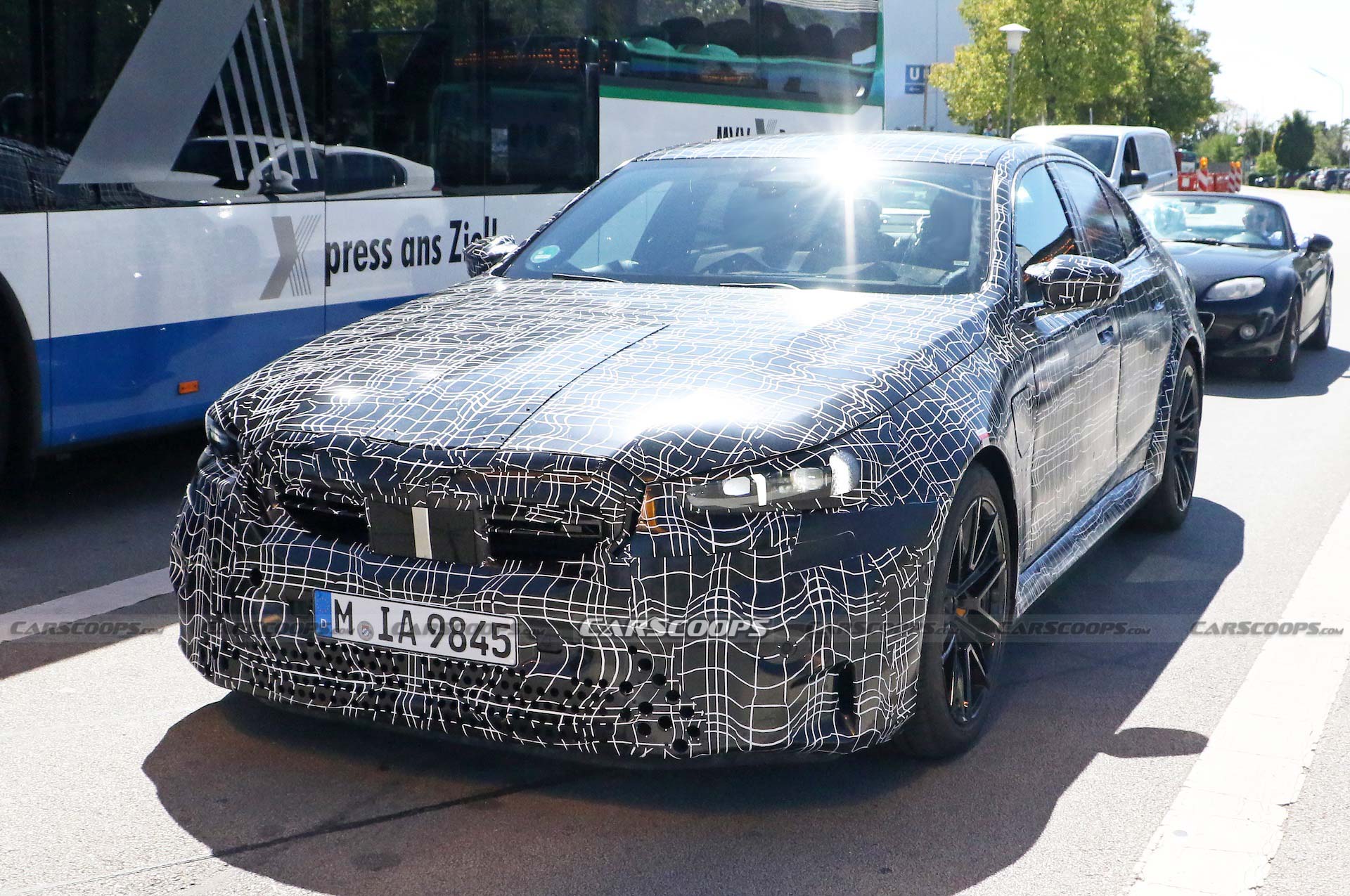 2024 BMW M5 Hybrid Prototype Drops Arch Flares, Shows Glimpse Of M4 CSL-Style Grille