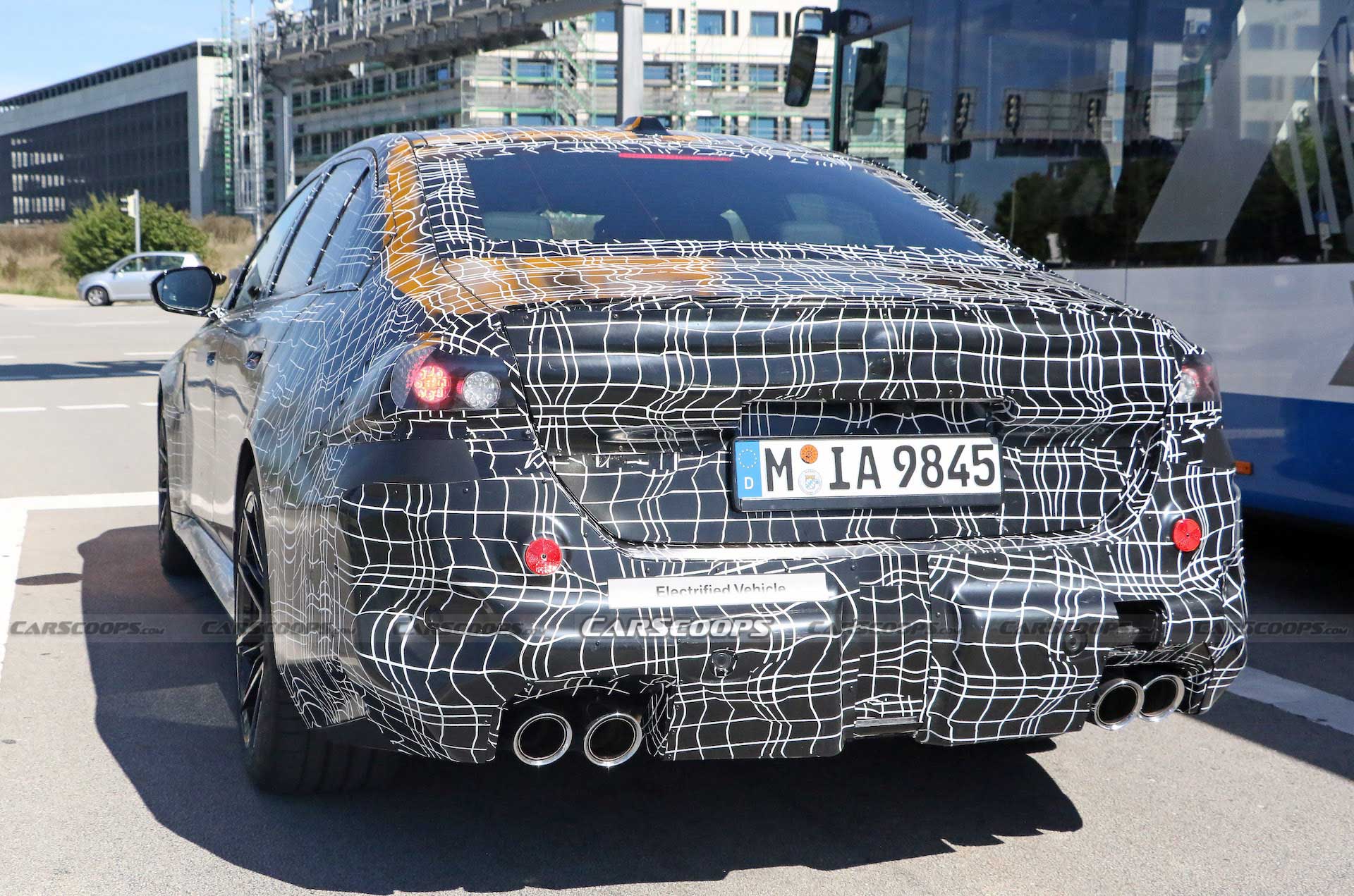 2024 BMW M5 Hybrid Prototype Drops Arch Flares, Shows Glimpse Of M4 CSL-Style Grille