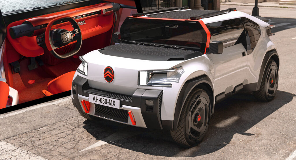  Citroen Oli Concept Is A Quirky Electric Pickup Made From Recycled Materials