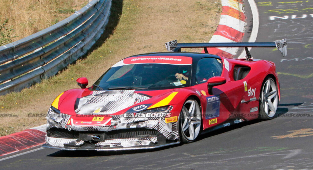  Spoiler Alert: Hardcore Ferrari SF90 Version Speciale Caught Testing At Nürburging With Huge Rear Wing