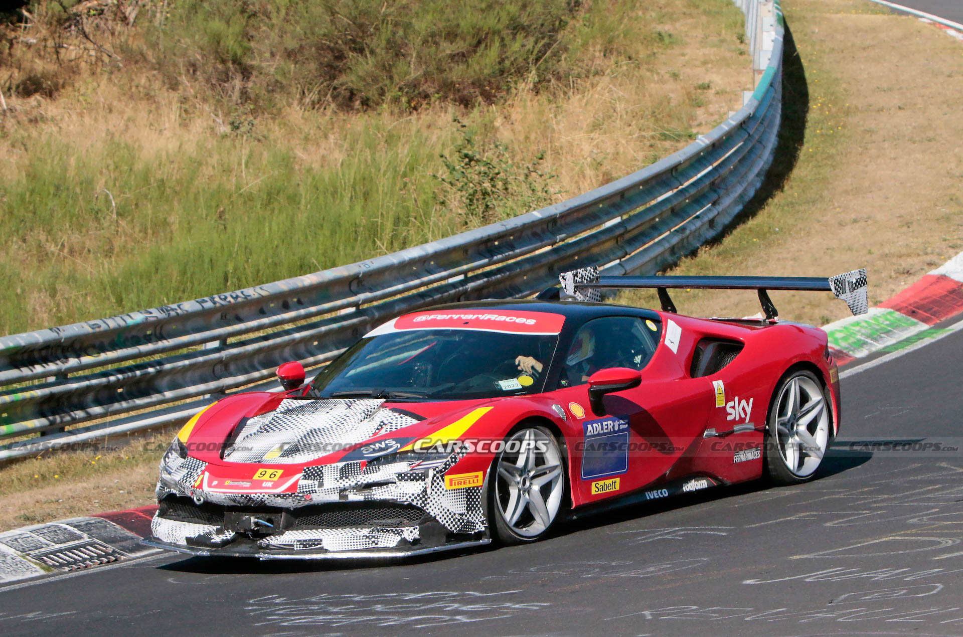 Spoiler Alert: Hardcore Ferrari SF90 Version Speciale Caught Testing At Nürburging With Huge Rear Wing