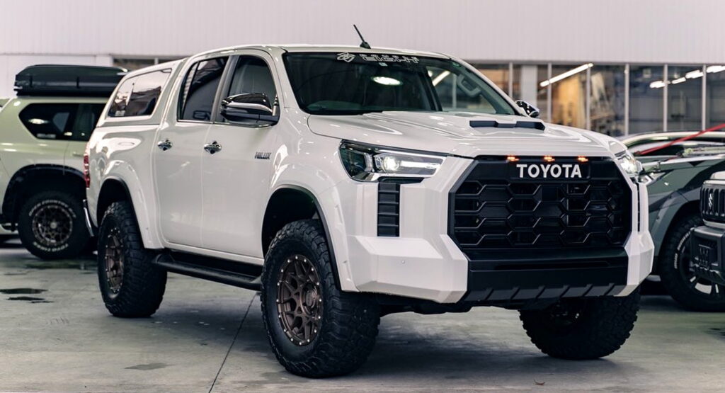  Toyota Hilux Gets A Tundra Face Transplant By Japanese Tuner GMG Double Eight