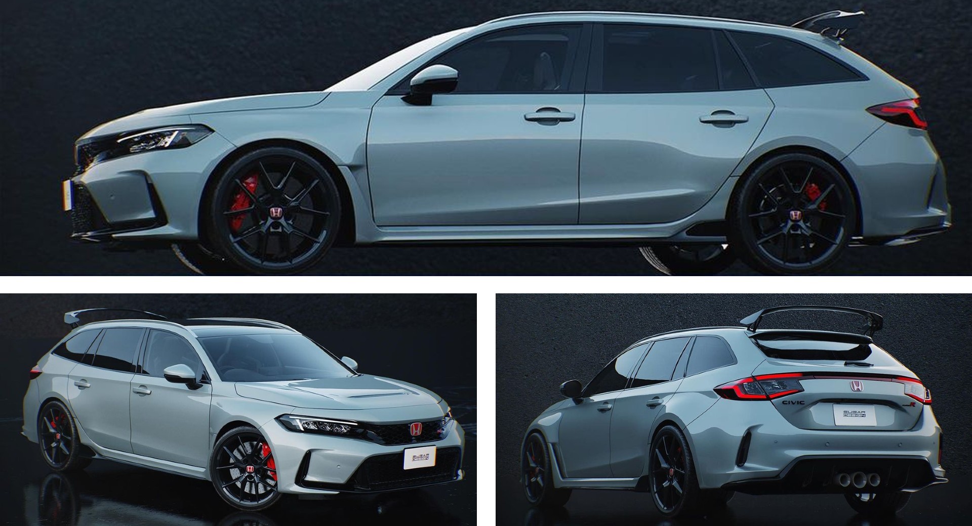 Une Honda Civic Type R Sport Wagon 2023 serait épique, dommage que ce ne soit qu’un rendu