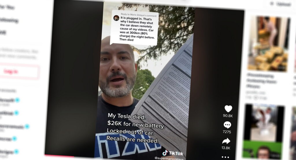  Tesla Owner Claims He Got Locked Out Of Model S After Battery Died, Replacement Costs $20K