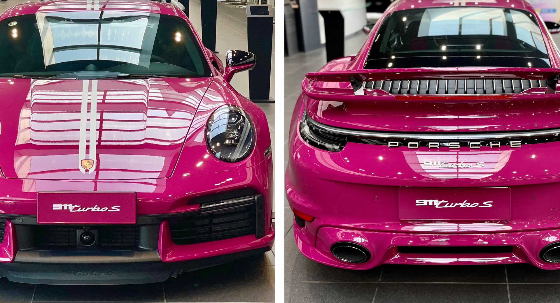 La Porsche 911 Turbo S 2022 en Ruby Star prouve que le rose peut être cool