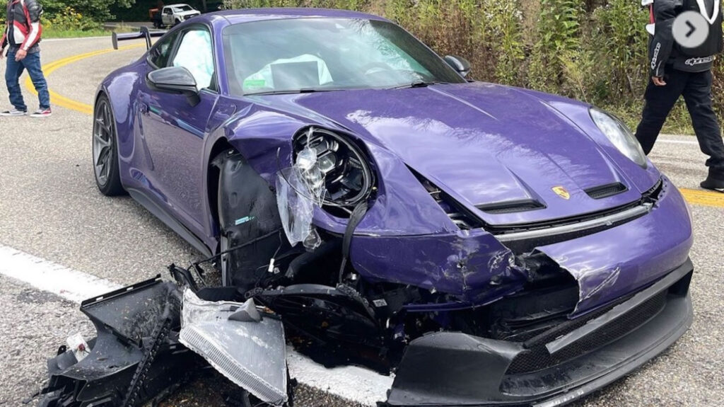  Chevy Truck Crossing Double Yellows Takes Out YouTuber’s Porsche 911 GT3