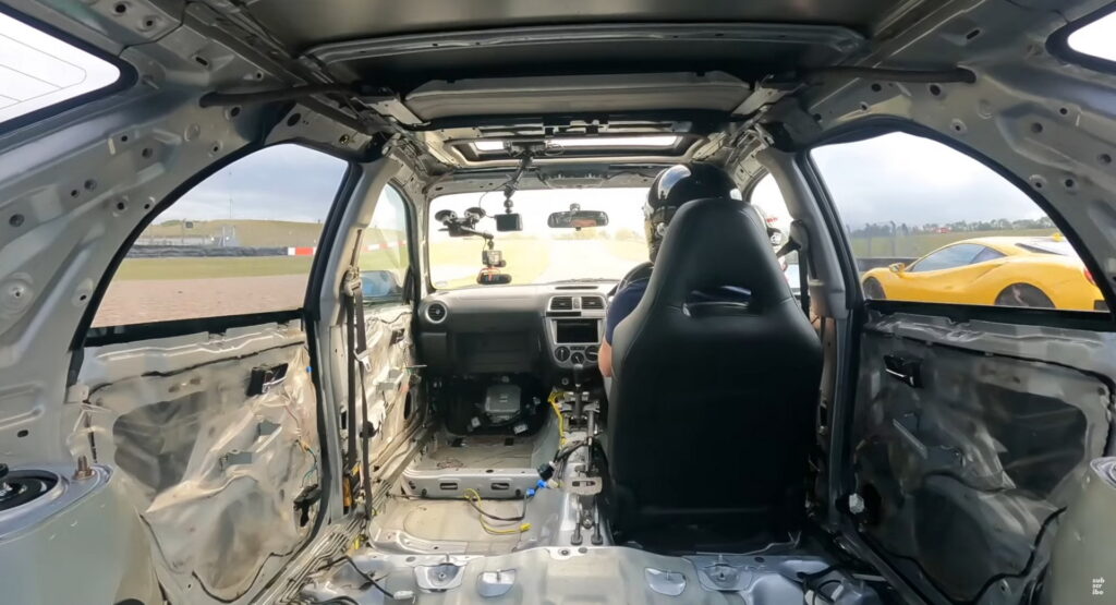 Watch A Stripped Out Subaru Impreza WRX Wagon Pass Porsches, Ferraris, And Radicals On Track