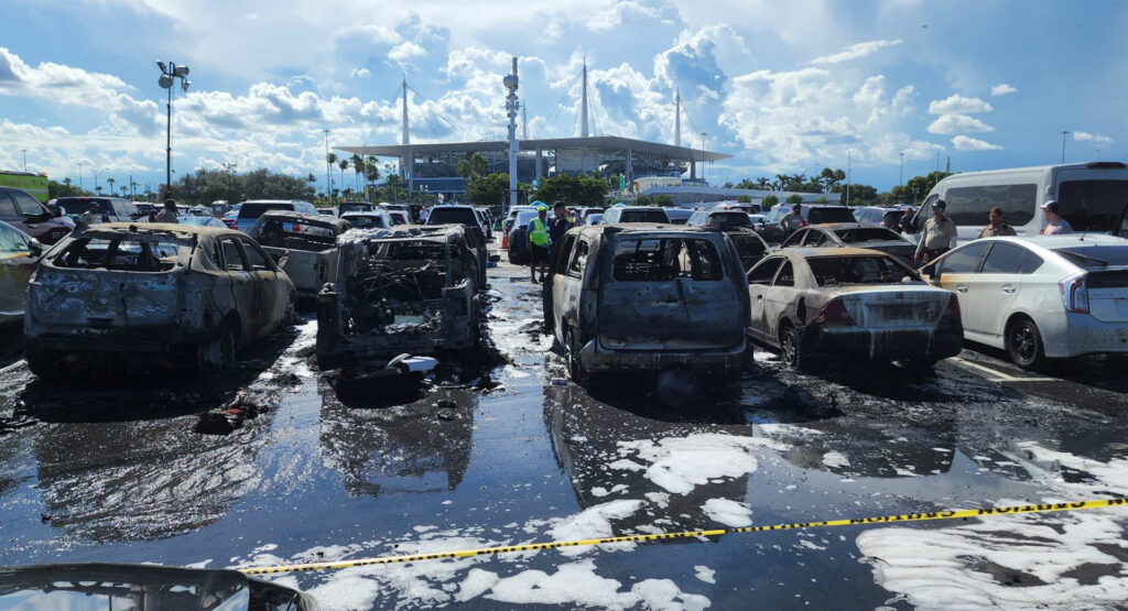  11 Vehicles Grilled To A Crisp After Tailgater Leaves BBQ On During The Football Game