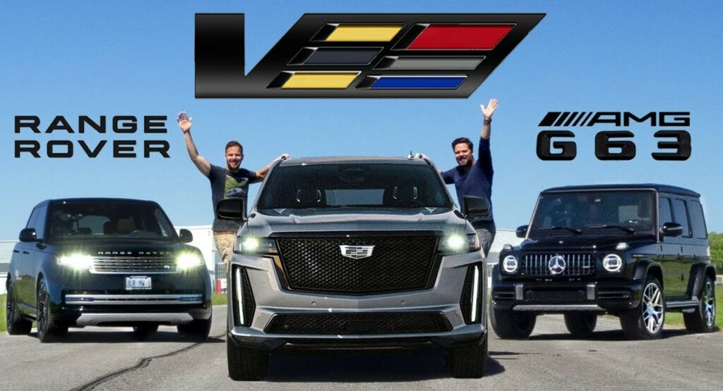 The Cadillac Escalade V Drag Races The Mercedes-AMG G63 And The Range Rover P530