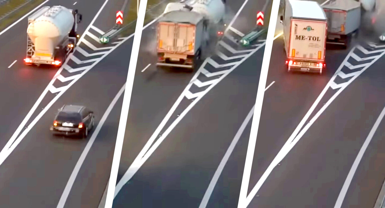 Truck Driver Stupidly Stops On Highway After Missing Exit Triggering ...