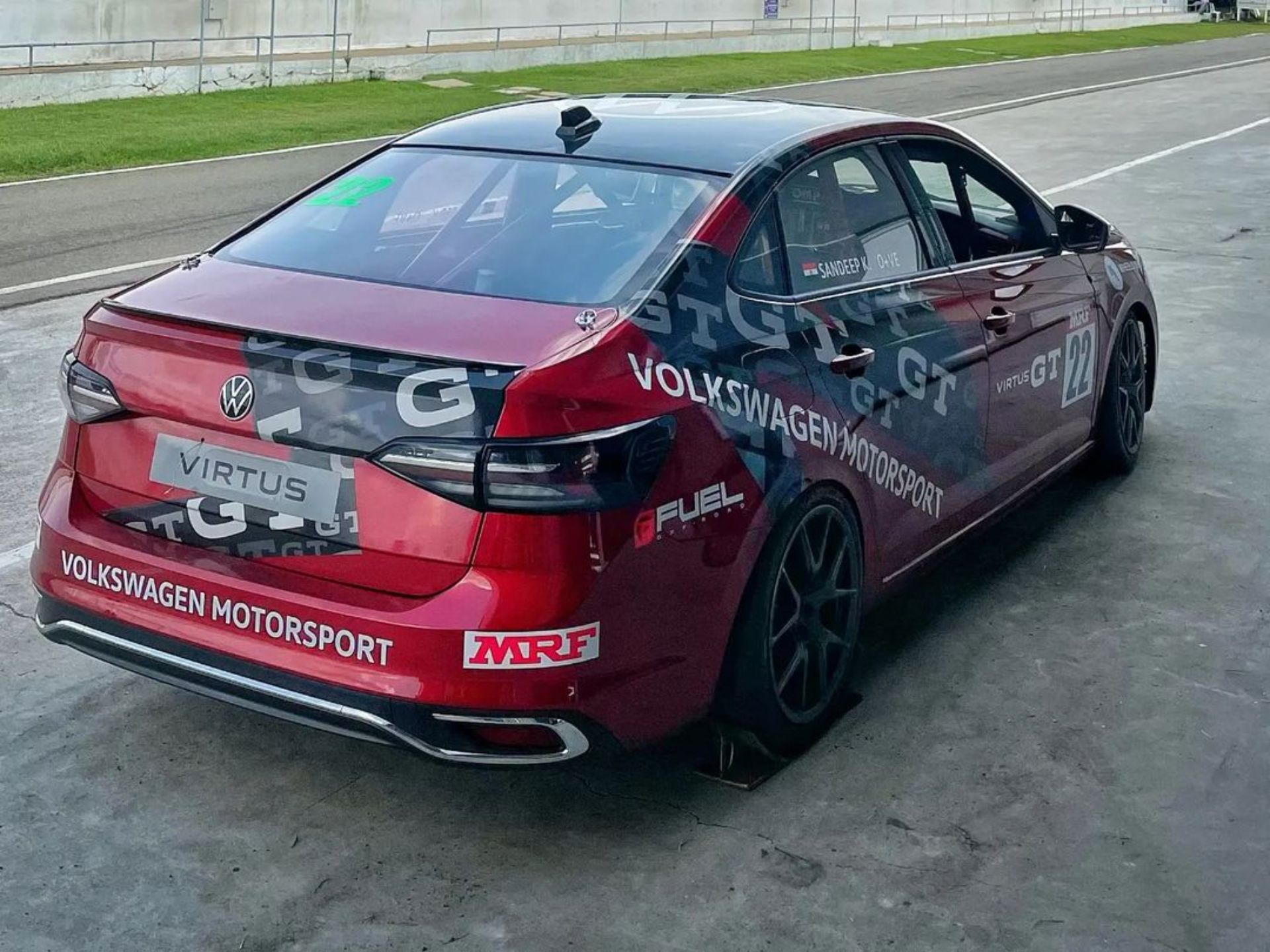 VW Virtus GT Converted Into A Racecar For The Indian Touring Championship