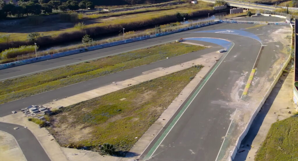 People Are Free To Walk Around On The Old Valencia F1 Track