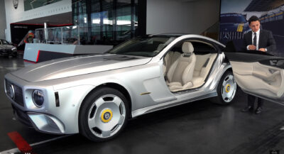 will.i.am and mercedes unveil custom AMG GT 4-door 'the flip