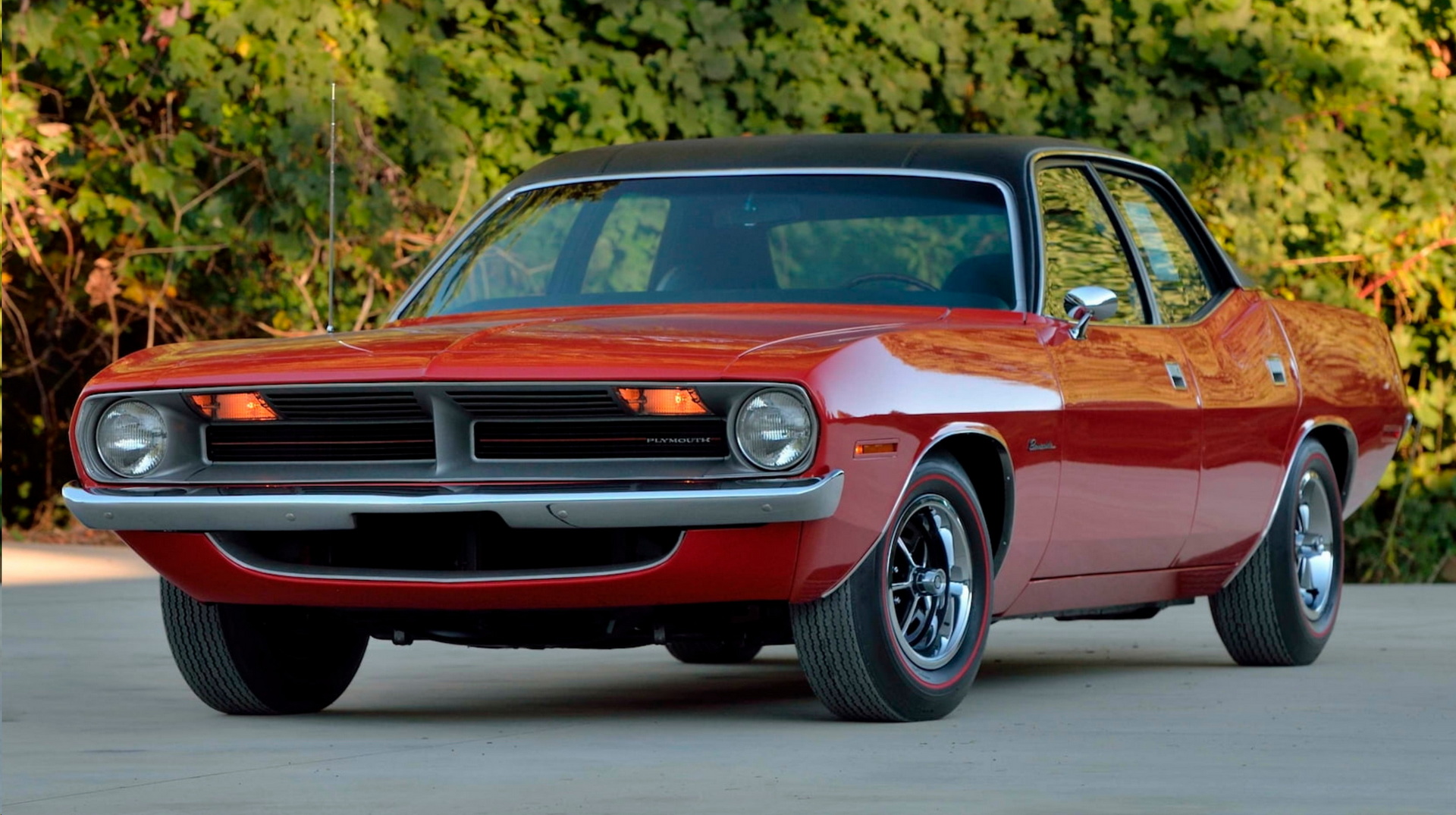 This 1970 Plymouth Barracuda Went To The SEMA Convention Cosplaying As A Four-Door Sedan