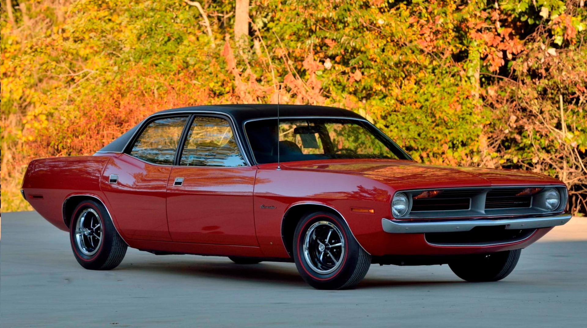 This 1970 Plymouth Barracuda Went To The SEMA Convention Cosplaying As A Four-Door Sedan