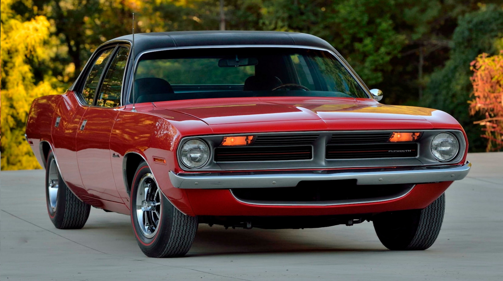 This 1970 Plymouth Barracuda Went To The SEMA Convention Cosplaying As A Four-Door Sedan