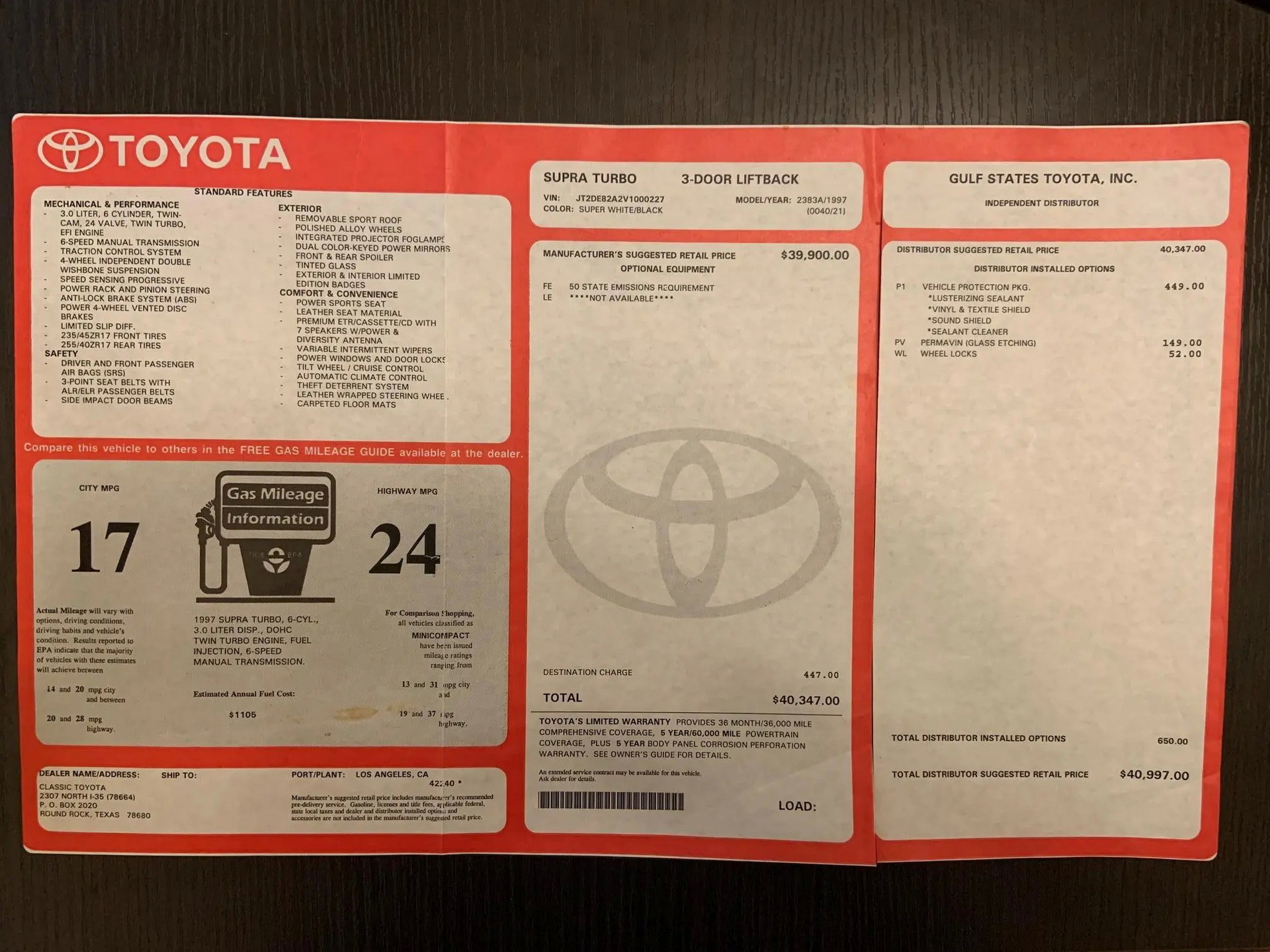 This 156k Mile 1997 Toyota Supra Turbo Might Be A Steal At $74,778