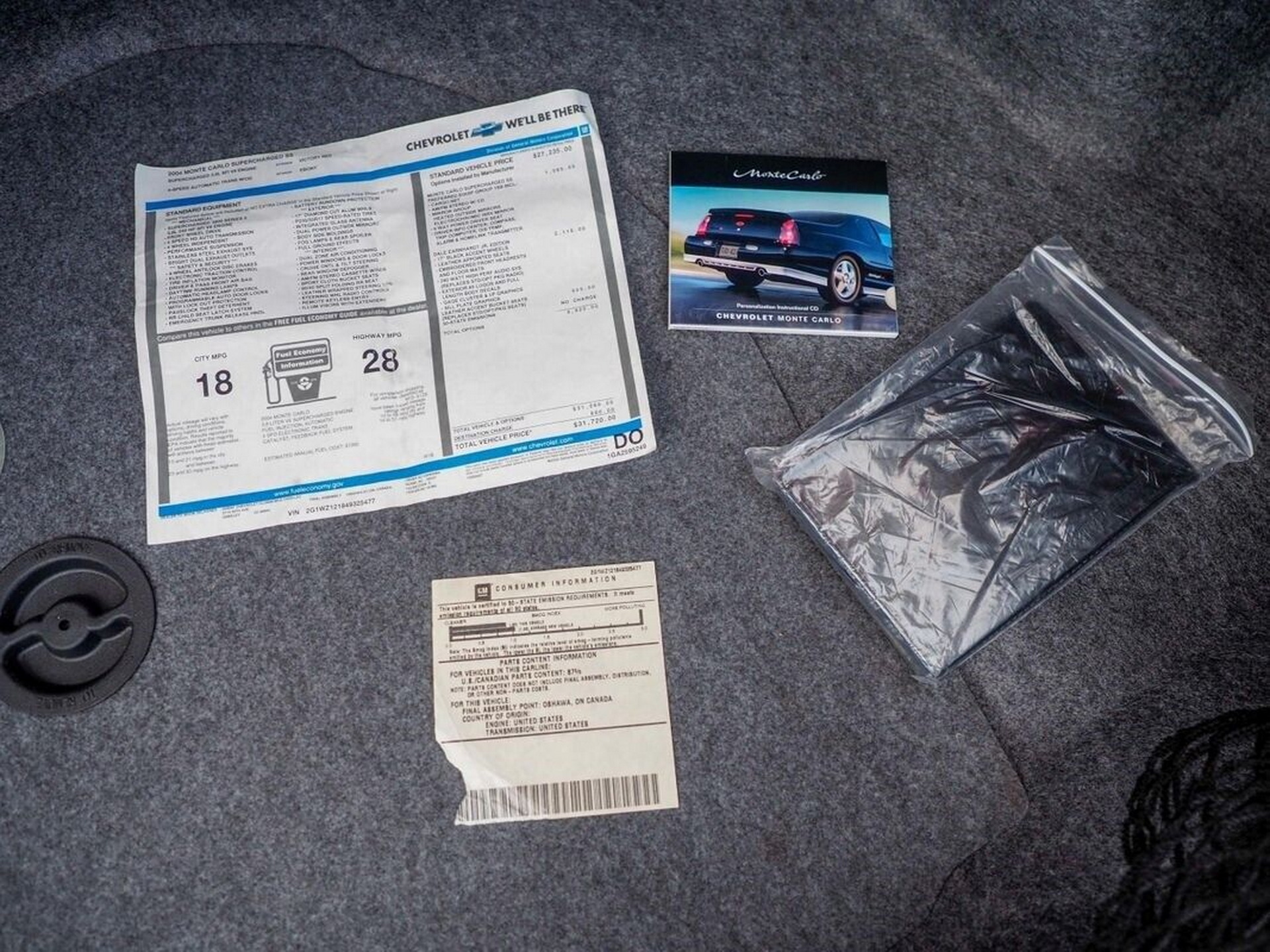 Very Rare, Very Dull 2004 Chevy Monte Carlo SS Dale Earnhardt Jr. Edition Was Inexplicably Preserved For 18 Years